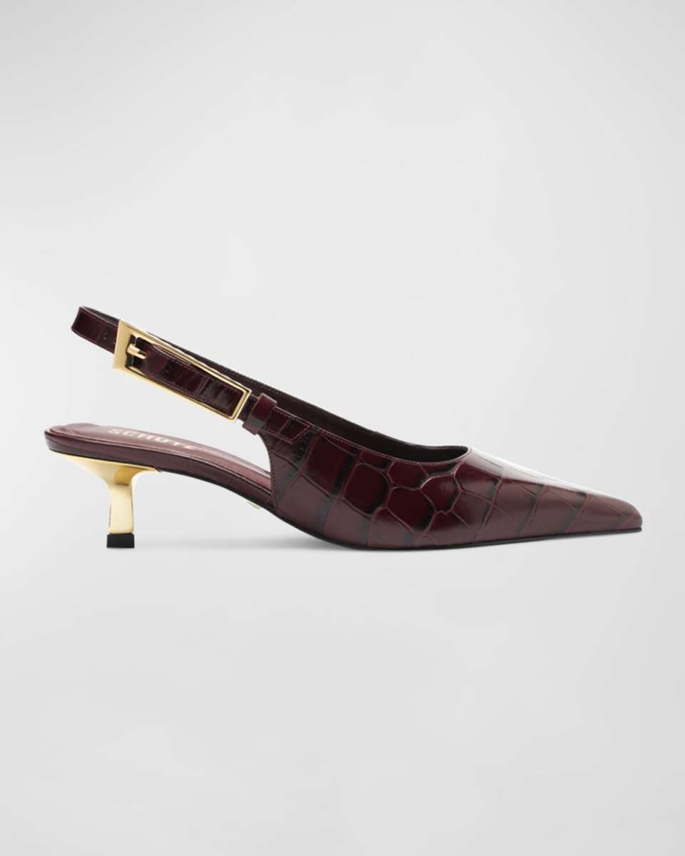 Ciara Croco Slingback Pumps